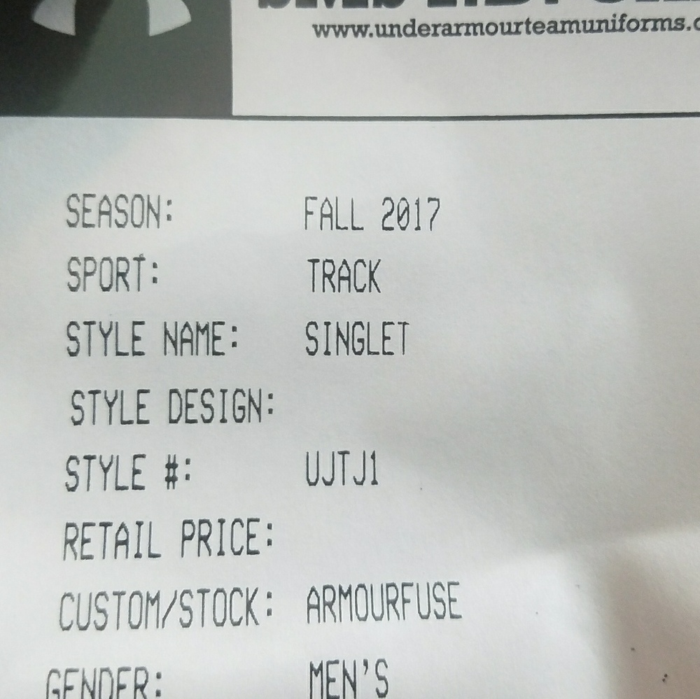 Notre Dame Under Armour Track Singlet Large - Picture 3 of 4